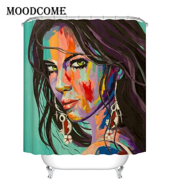 

painting women shower curtain cortina ducha african american curtain shower for bathroom bath