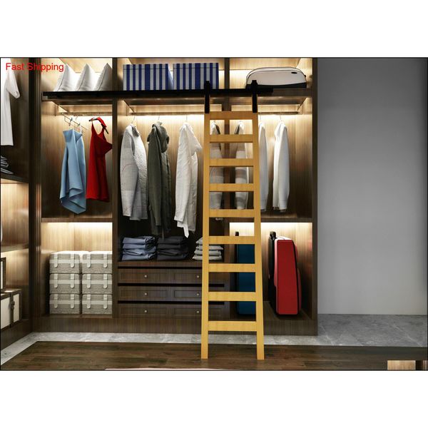 

6ft 8ft 10ft rustic quiet glide rolling library ladder kit sliding track black rolli qylgwm sports2010