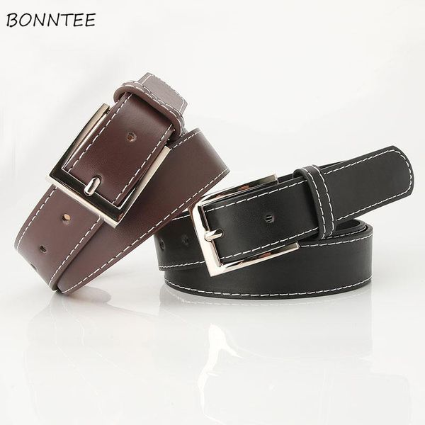 

ремни женщина урожай простых твердых корейский стиль harajuku женского регулируемая waistband брюнет весь матч кожаного ремень женские новый, Black;brown