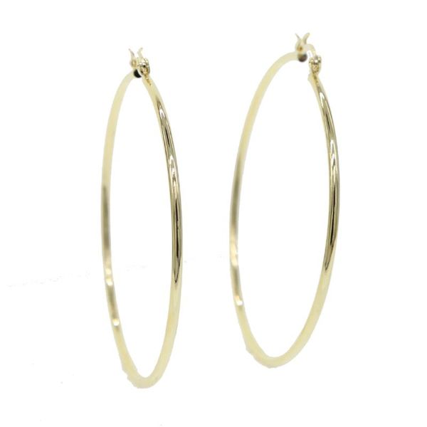 

hoop & huggie 60mm trendy large earrings big smooth circle basketball brincos celebrity brand loop for women, Golden;silver