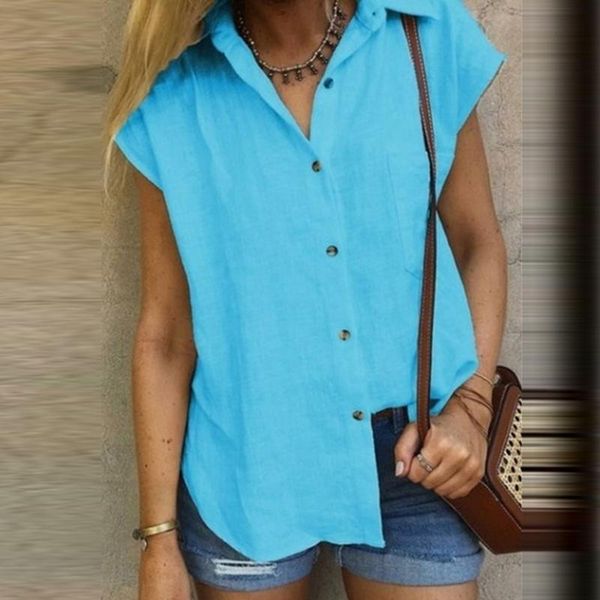 

office ladies blouses shirts single-breasted lapel loose female shirts v-neck blouse women blouses femme blusas mujer femme, White