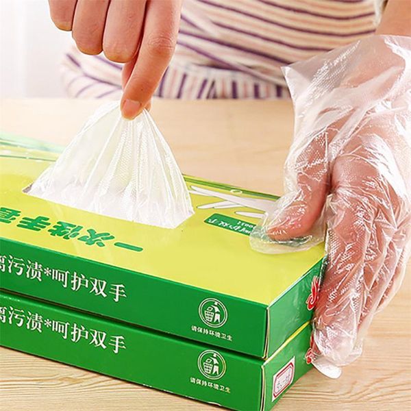 

bbq plastic gloves disposable for restaurant kitchen 200pcs transparent eco-friendly