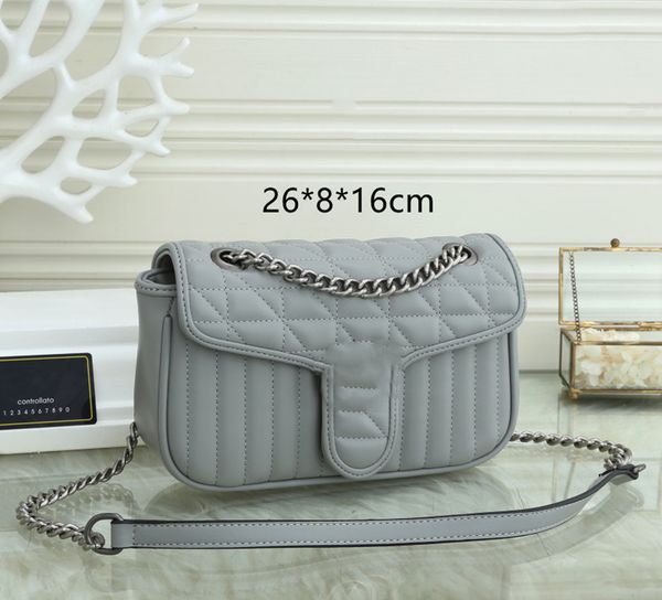

2022 new handbag fashion shoulder bags grey chain bag classic messenger bags purse g2202
