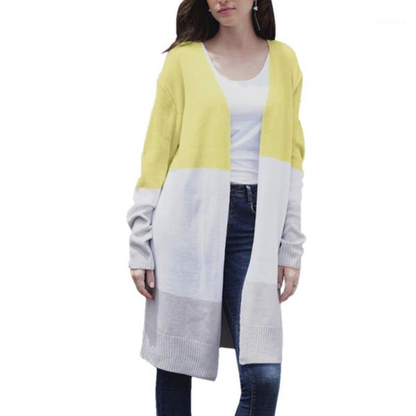 

2019 fashion cardigans knitted sweaters women autumn thin knit cardigan sweater cotton long outwear coat female plus size 2xl1, White