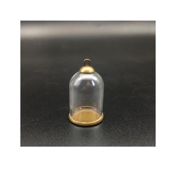 

5set 25*18mm hollow glass tube with lace setting base beads cap set glass vials pendant glass bottle jewelry findings jllixd, Black