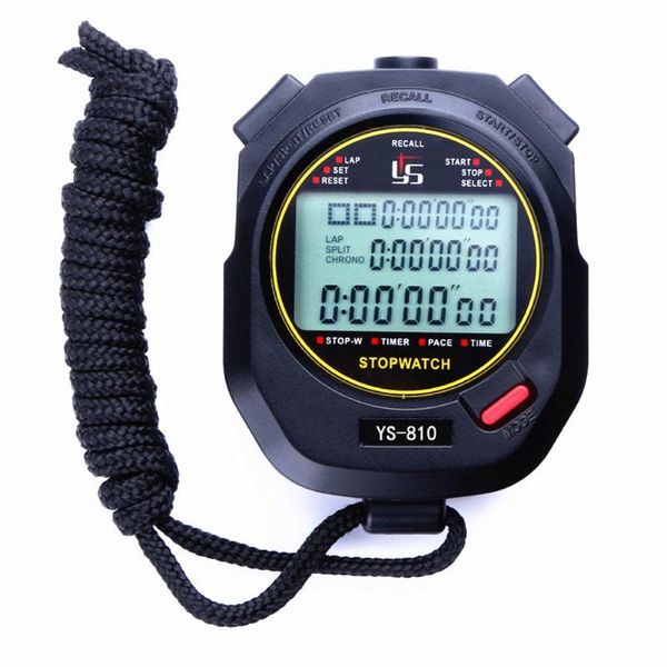 

handheld running athletics digital display counter accurate 10 channels timer satch alarm waterproof portable 3 rows sport