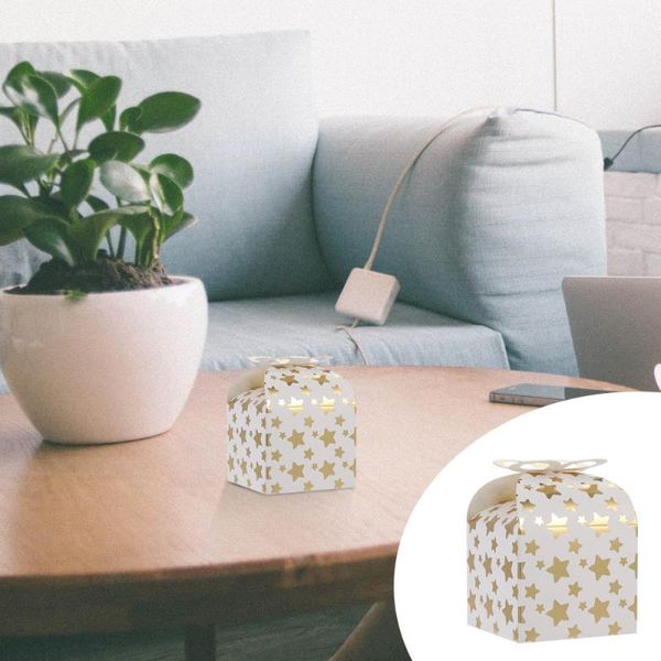 

12pcs portable lovely square candy biscuit boxes gilding gift storage boxes