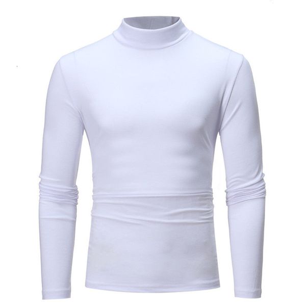 

newly men clothes 2019 roll neck long sleeve cotton neck underwear sleepwear, White;black