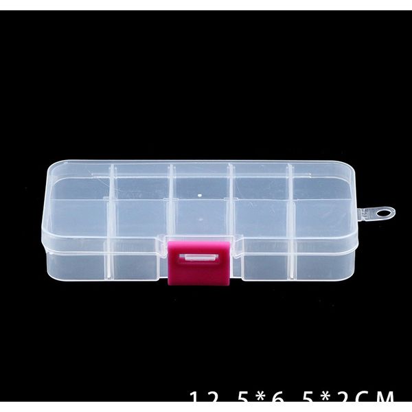 

wlyees empty box transparent 10 grids plastic storage box adjustable clear storage box container organizer jewelry beads boxes bbyjtz