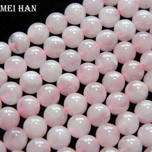 

wholesale natural madagascar pink quartz 9.5-10mm smooth round gem stone loose beads for jewelry making diy design 200930, Black