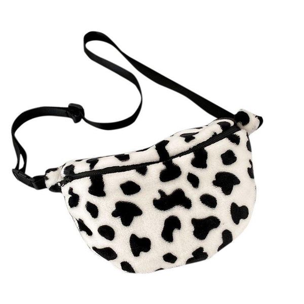 

waist bags leopard cow print chest bag heuptasje fluffy for girls fanny pack borsello uomo tracolla bolso monedero crossbody