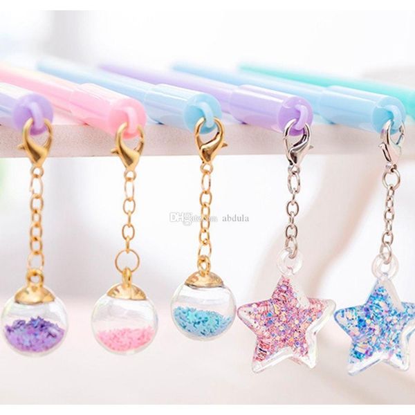 

cute creative student stationery gel pen couple small fairy net red pendant pendant pen wind chime black pen gel p jllwnb soif