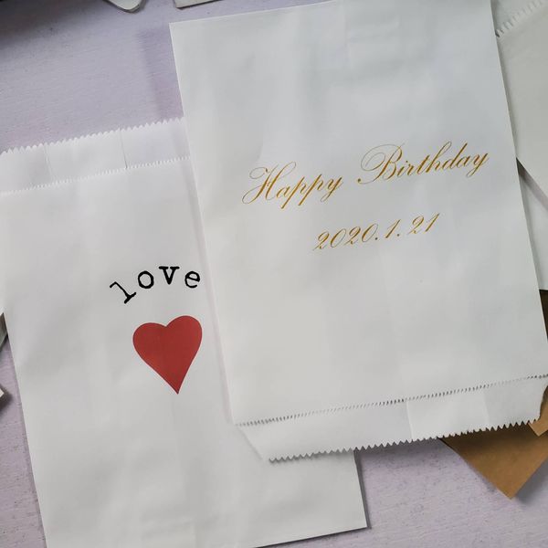 

personalised name date thank you wedding popcorn candy buffet cookie desserts treat bags customized bridal shower party favors bbyjgn