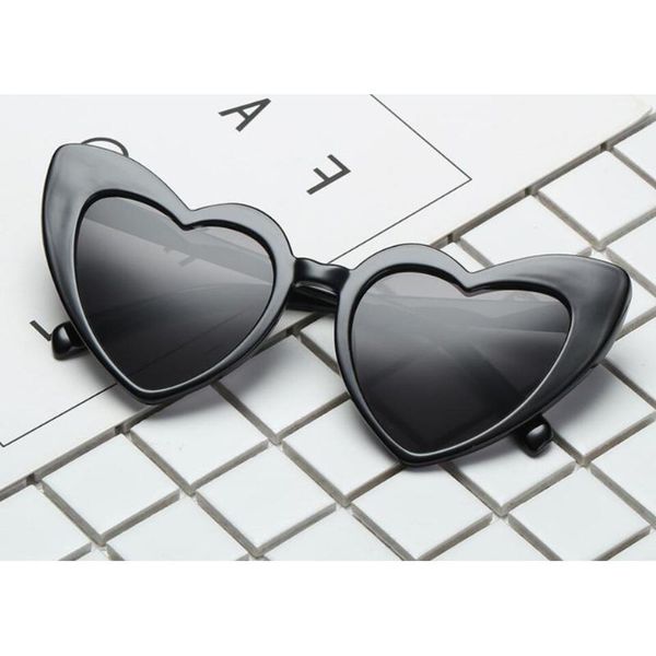 

sunglasses love heart women brand designer shades for ladies vintage eyewear retro sun glasses, White;black