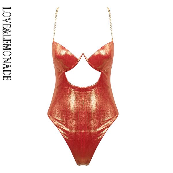 

love&lemonade orange cut out tube straps bodycon bodysuit lm90023 q1118, White