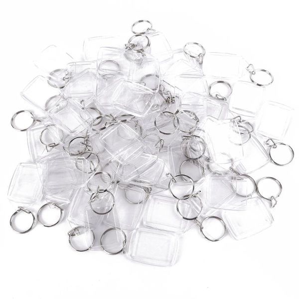 

keychains 50 piece acrylic keychain for passport picture po blank keyrings, Silver