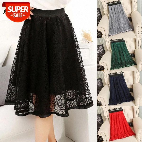 

bonjean large size summer a line skirt women new lace girl high waist slim long skirts young female falda #ec4b, White;black