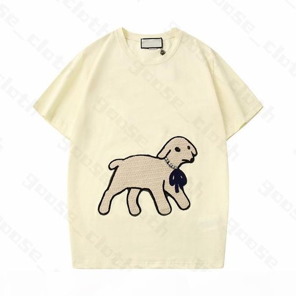 

21ss new women mens designer t shirts lamb tshirts fashion letter printing short sleeve lady tees luxe womens casual clothes clothing, White
