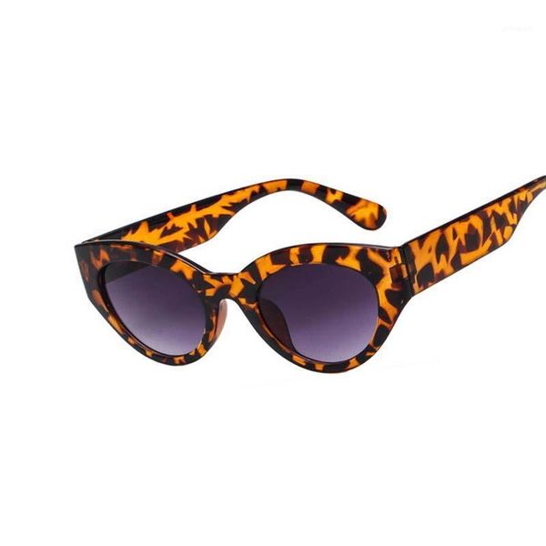 

sunglasses vintage leopard cat eye women 2021 retro ladies shades yellow sun glasses female oculos1, White;black