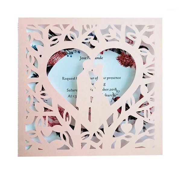 

10pcs laser cut hollow wedding invitation cards card paper and cover kit for wedding birthday shower party decoration1