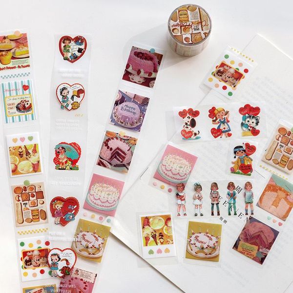 

2016 tive vintage fairy tale series tape diary diy masking decorative adhesive tape scrapbooking journal kawaii stationery h