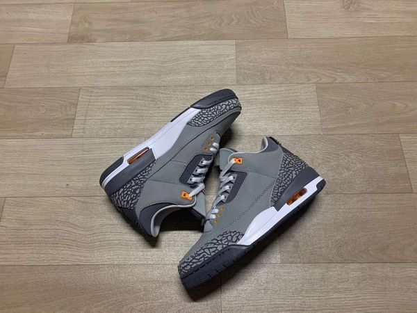 

jumpman 4s retro basketball shoes gray man sneakers genuine leatherct8532-012 have large size 12-13 with double box