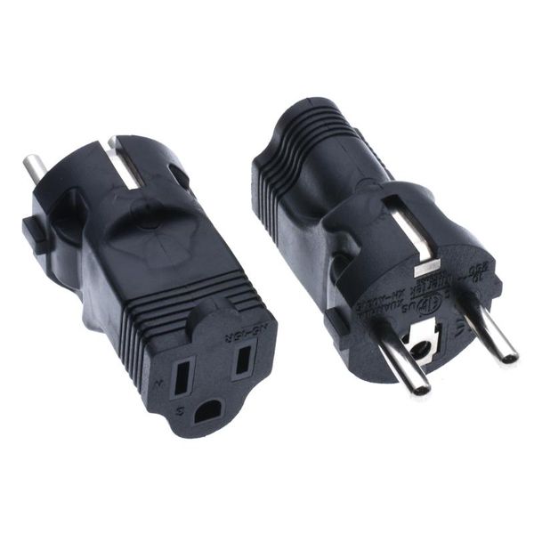 

europe to usa america adapter,eu male to usa 3pole female ac converter nema 5-15r female europe cee7/7 3pole male ac adapter