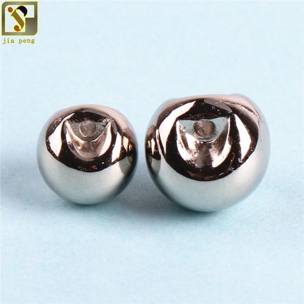 

10mm 100cs sliver imitation pearl buttons side hole plastic clothing collar beads material decorative accessories bbyhig