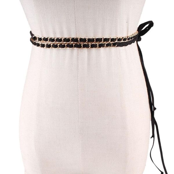 

тонкие ремня плетение кисточек украшают женщину новая летняя талия цепи моды, Black;brown