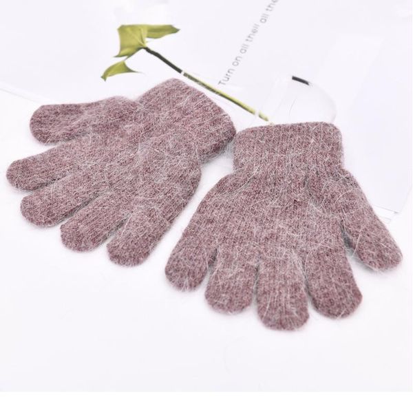 

women men winter ribbed wool knitted full fingered gloves basic warmer kids wool knitted gl qylotq