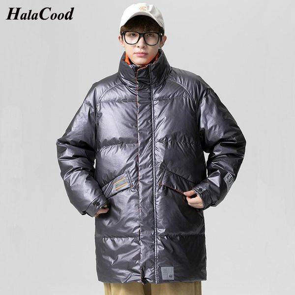 

men's down & parkas halacood winter jacket men waterproof fashion hooded collar windbreaker thick keep warm drop, Black