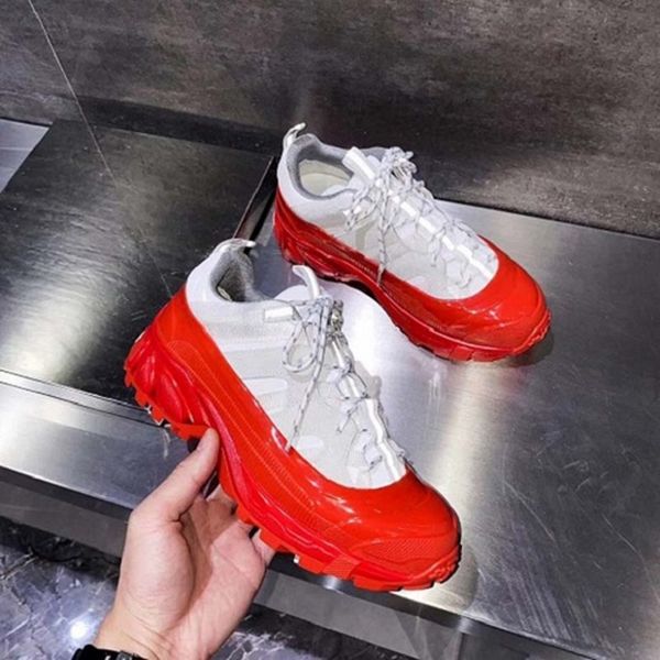 

fashion real leather handmade multicolor gradient technical fabric sneakers plaid pattern men women famous shoes 06 2809, Black