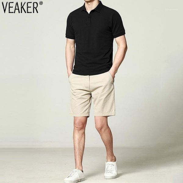 

2019 nieuwe mannen casual korte mouwen mannelijke zomer effen kleur slim fit shirt wit zwart 8 kleur business shirts -3xl1, White;black