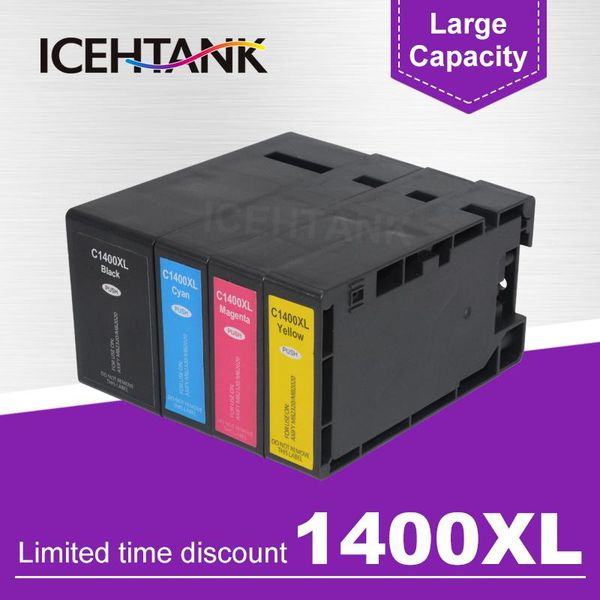 

icehtank compatible ink cartridge pgi 1400 xl pgi1400 for canon maxify mb2340 mb2040 mb2140 mb2740 printer full ink