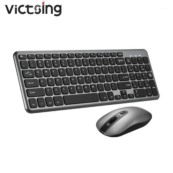 

keyboard mouse combos victsing pc209 wireless and combo set ultra slim silent click kit with 2.4g usb receiver for pc1