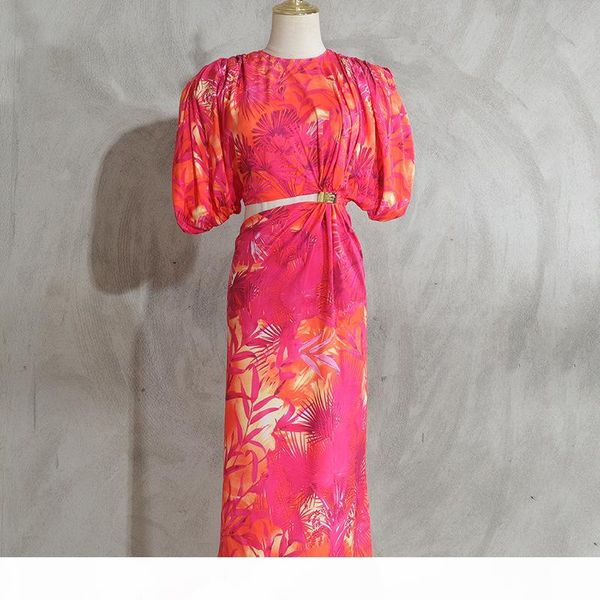 

european and american catwalk latest bag hip twist gold buckle dinner dress, Black