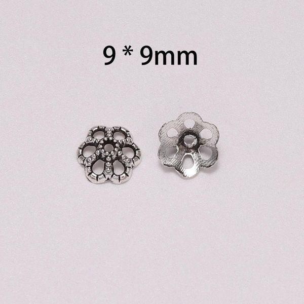 

50pcs lot 9mm bead caps for jewelry bead caps end receptacle hollow flower torus diy spaced apart jewelry making accessories h bbyvcu, Silver
