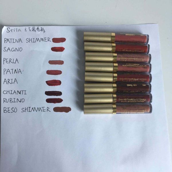 

long-lasting 8 colors liquid eyeshadow cosmetics star-studded eight set waterproof lipgloss makeup dhl free