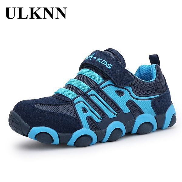 

ulknn genuine leather boys for girls kids trainers student running school children shoes sneakers kinderschoenen y201028