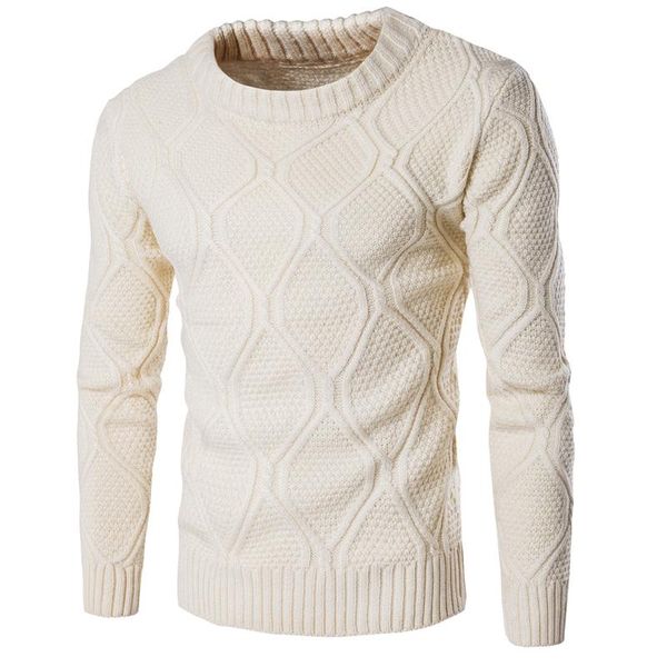 

men's sweaters 2021 autumn casual pullover wool sweater , warm winter round neck solid men fashion twist knit, White;black