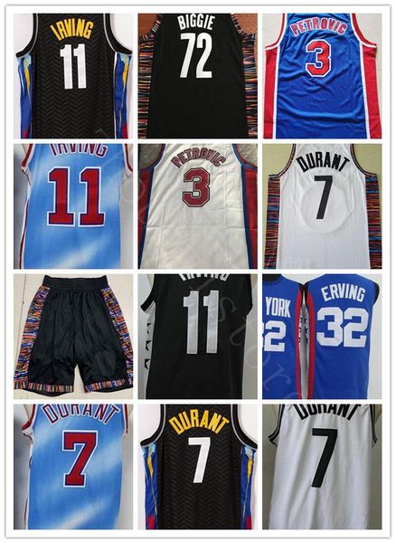 

mens retro vintage classic drazen 3 petrovic julius 32 erving 72 biggie basketball jerseys kevin 7 durant irving jersey, Black;red