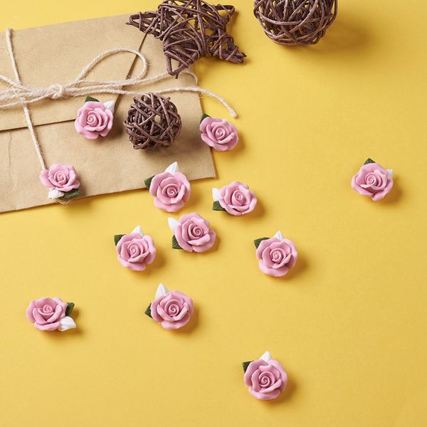 

flower porcelain cabochons china clay beads pink 2325x20.521x1011mm