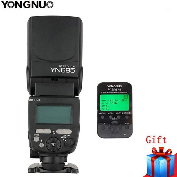 

flashes yongnuo yn-685 yn685 c/n gn60 2.4g system i-ttl hss wireless manual flash speedlite +yn622-tx trigger for1
