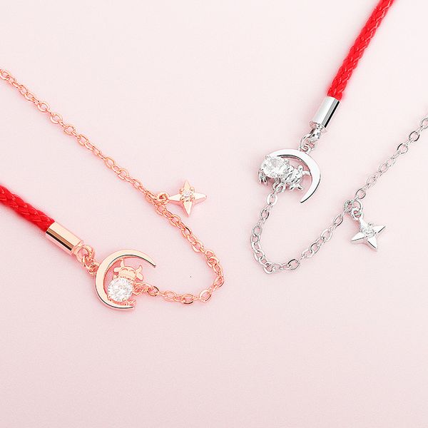 

year of the ox red rope sterling silver bracelet