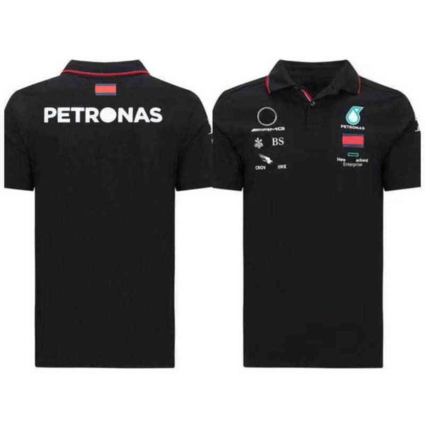 

petronas designer luxury men's t shirts mercedes amg f1 formula one racing polos women casual short sleeve t-shirts benz polo lewis ham, White;black
