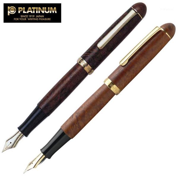 

fountain pens platinum japan briarwood wooden pen 14k ptb-30000bn 37761