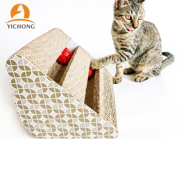 

cat toys yichong pet scratch board toy corrugated paper claw grinding supplies mint ball yc266