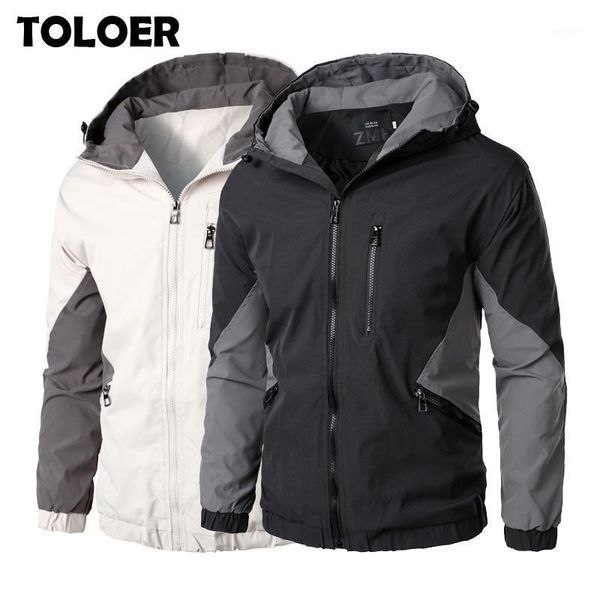 

men's jackets men hooded windbreaker jacket male autumn winter baseball zipper streetwear bomber hip hop vintage coats1, Black;brown