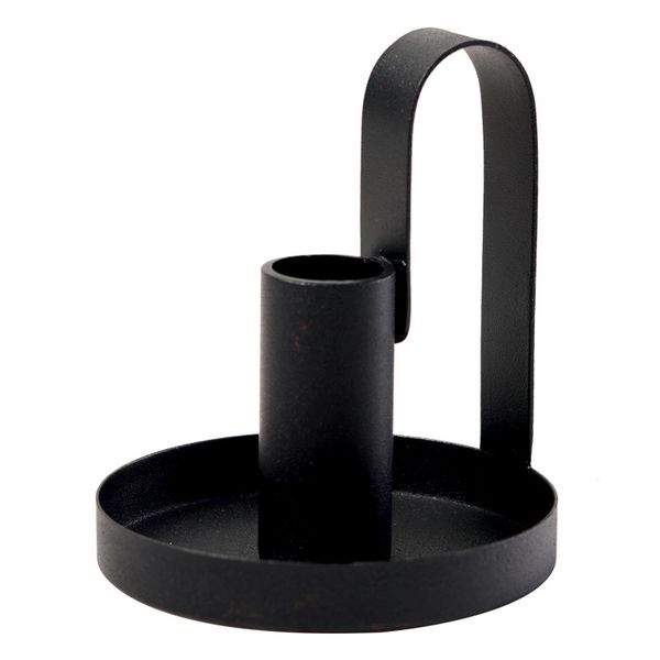 Retro Iron Taper Candle Ditlante Black Metal Candlestick Stand Church Country Country Home Kitchen Dinner Party Decoration