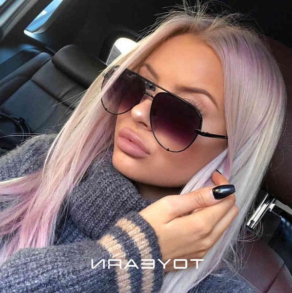

2022 new fashion brand digner ladi pilot sunglass women men goggle gradient sun glass for female mirror shad uv400, White;black